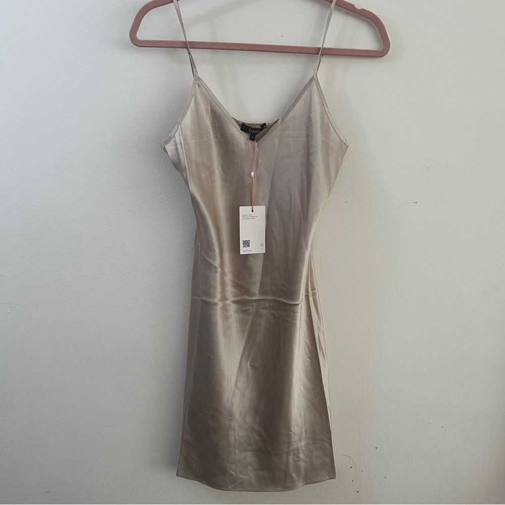 NWT Quince 100% Washable Silk Mini Slip Dress